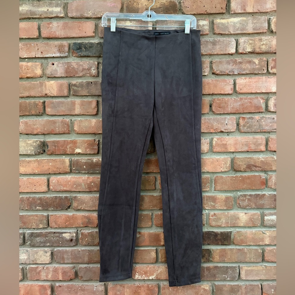 Joan Vass Brown Faux Suede leggings - Size Small